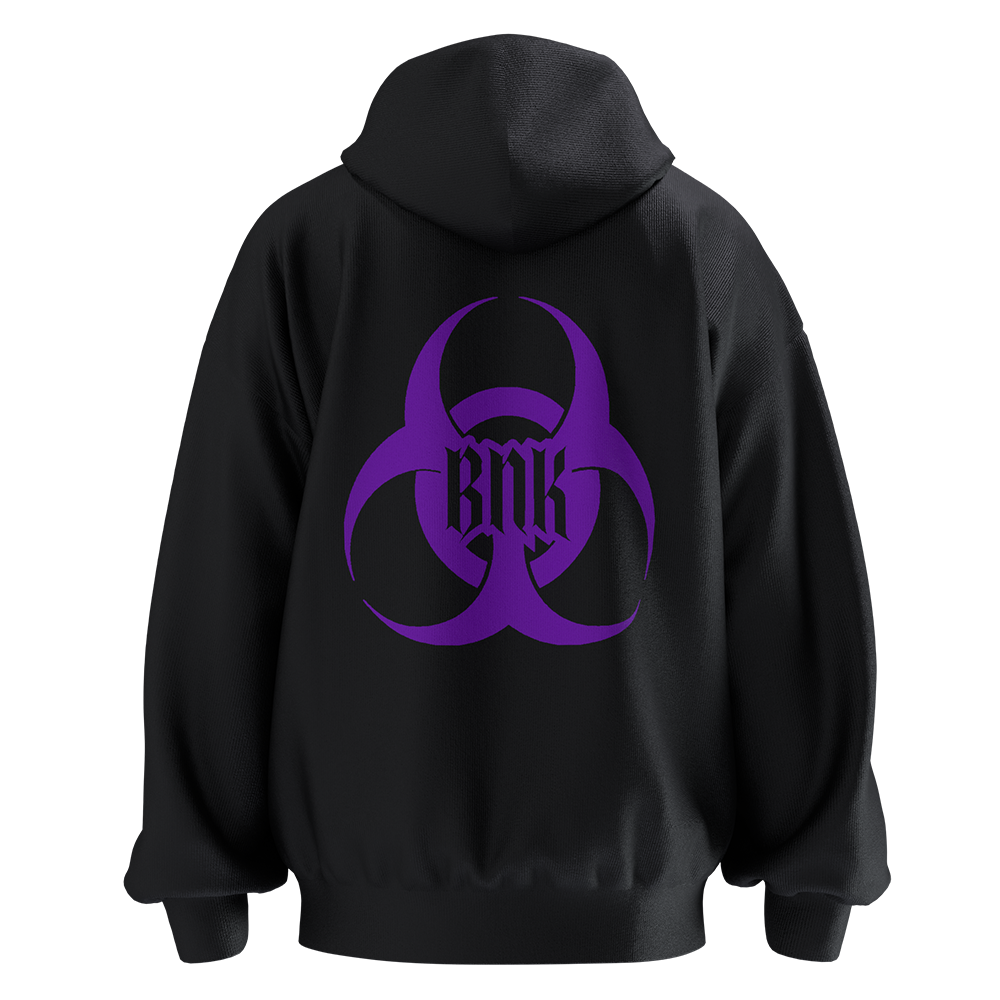BASIC HOODIE NEON PURPLE LOGO - immagine 3