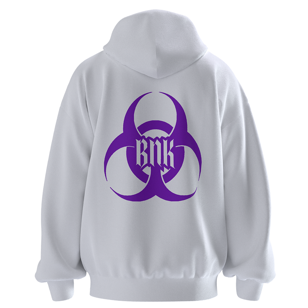 BASIC HOODIE NEON PURPLE LOGO