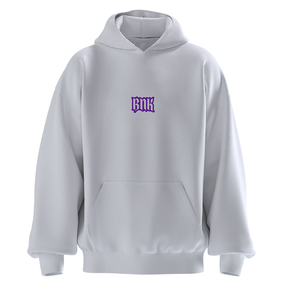 BASIC HOODIE NEON PURPLE LOGO - immagine 2